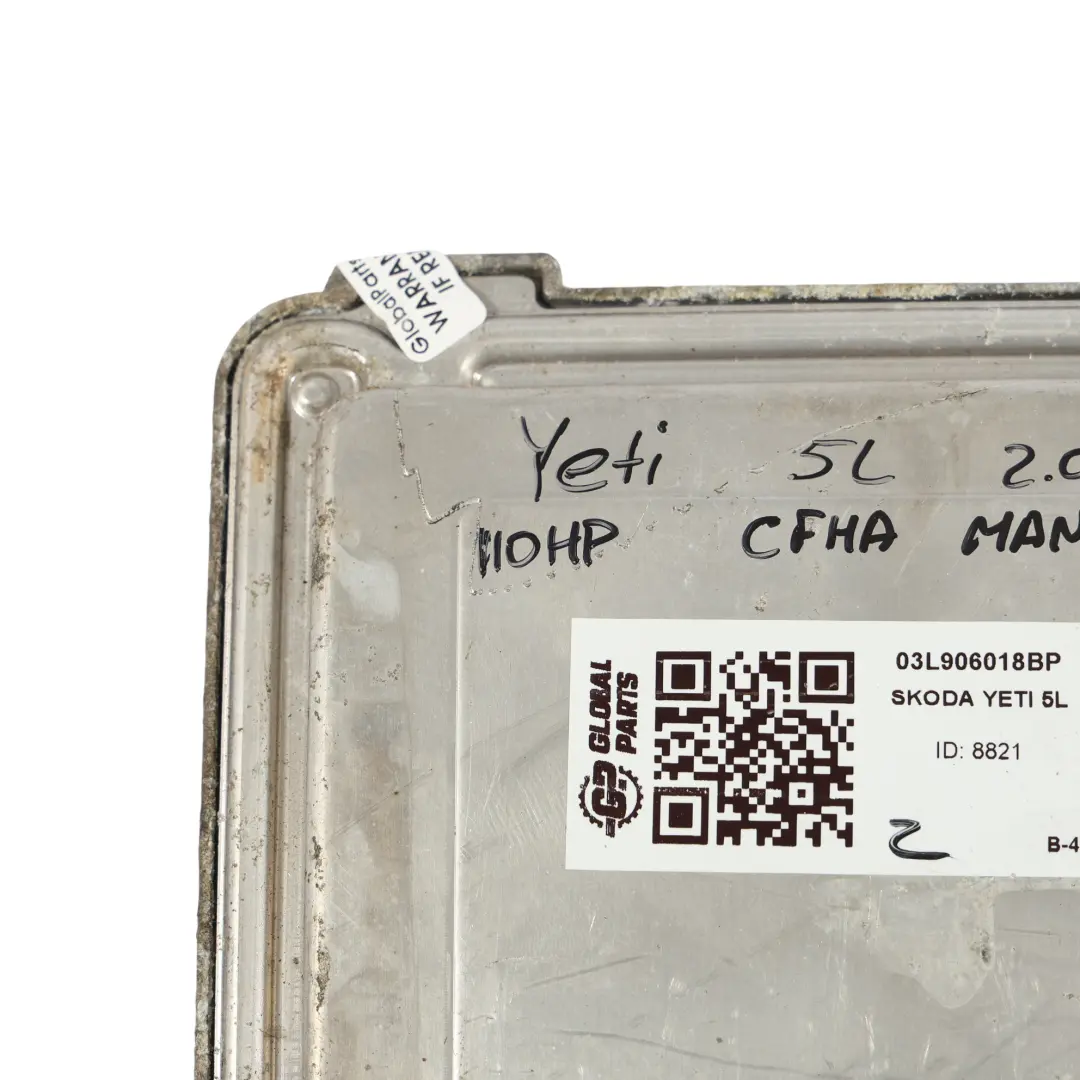 Skoda Yeti Mk1 2.0 TDI 110CH Calculateur Moteur CFHA ECU 03L906018HJ Manuel - SKU 03L906018BP - Numéro de pièce 03L906018BP