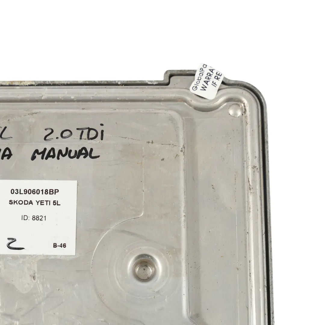 Skoda Yeti Mk1 2.0TDI 110HP CFHA Unidad Control Motor Kit ECU 03L906018HJ Manual - SKU 03L906018BP - Número de pieza 03L906018BP