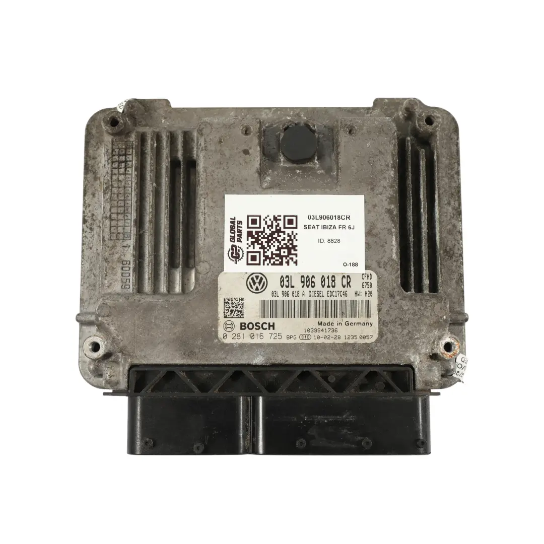 6J IV Mk4 2.0 TDI CFHD Engine Control Unit ECU Set Manual to Seat Ibiza with Part number 03L906018CR Seat Ibiza 6J IV Mk4 2.0 TDI CFHD Engine Control Unit ECU Set Manual - SKU 03L906018CR - Part number 03L906018CR