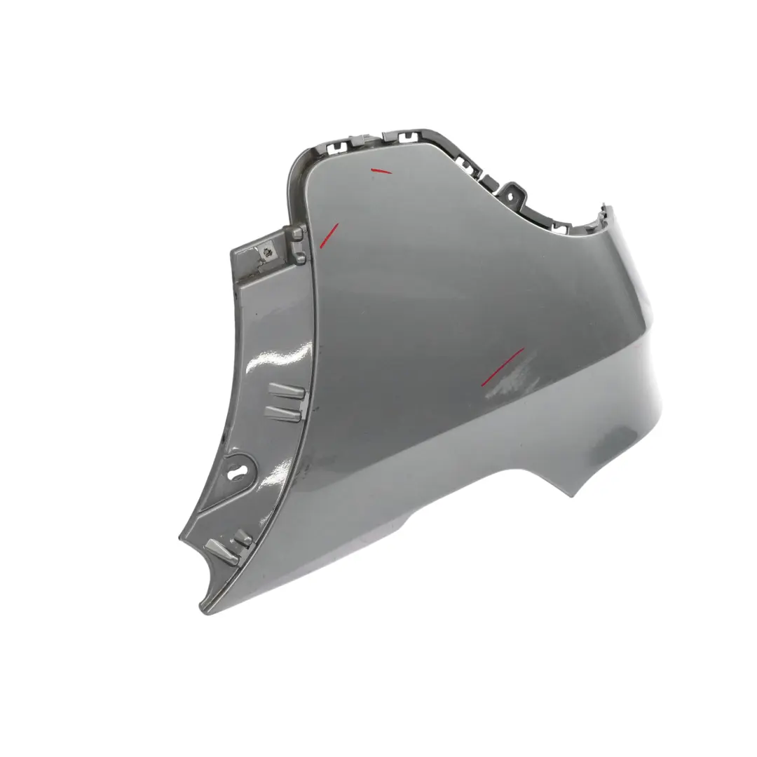 BMW X5 E70 Parachoques Trasero Derecho Esquina Tapa Lateral Spacegrau Gris - A52 - SKU 0430328-SCG - Número de pieza 0430328