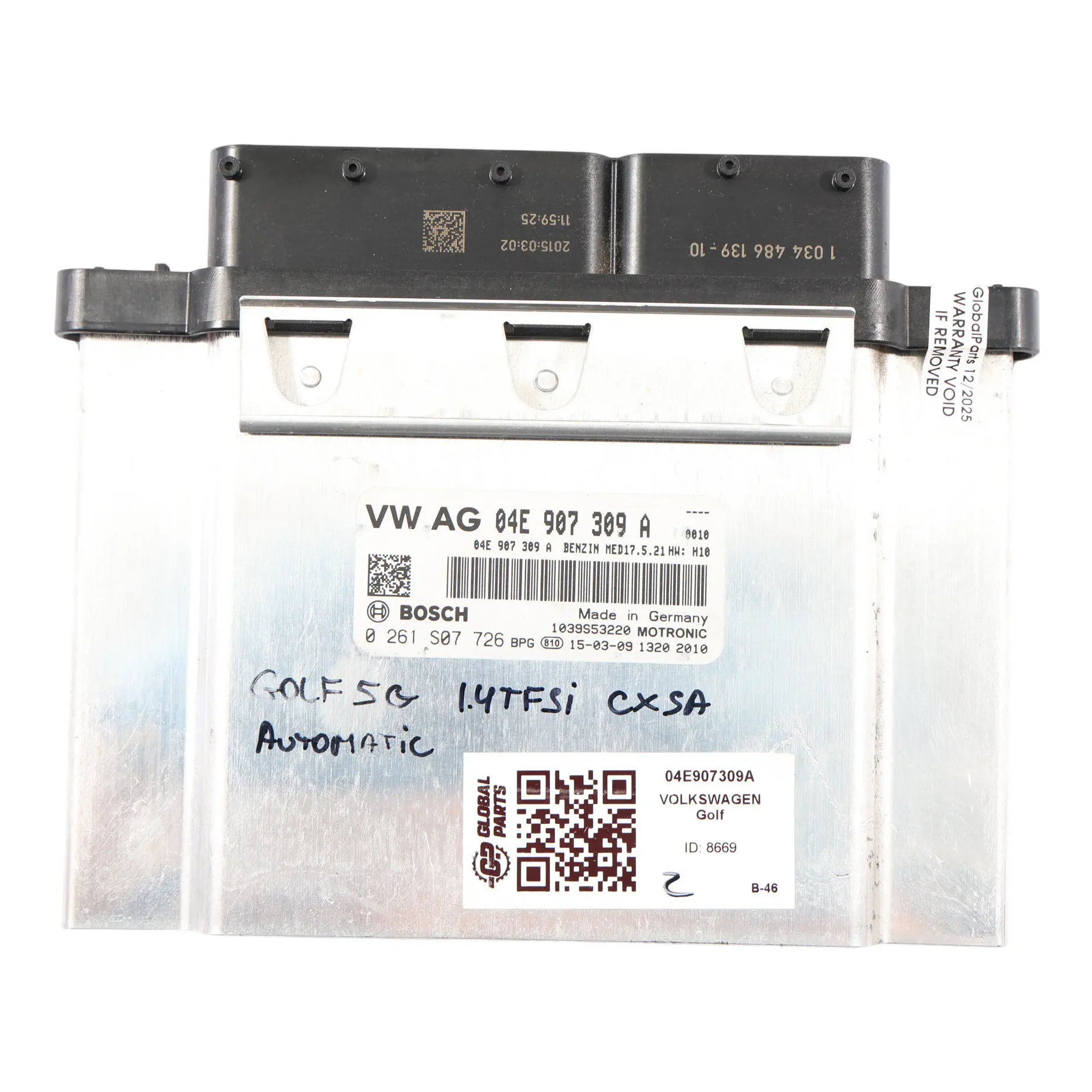 Volkswagen Golf Mk7 1.4 TSI CXSA Motorsteuergerät ECU 04E907309A Automatik