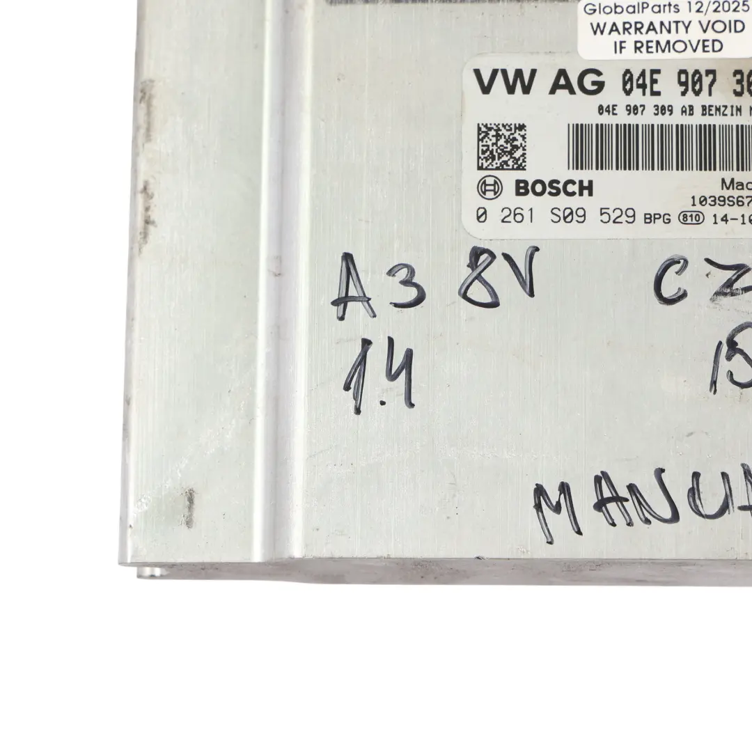 Audi A3 8V 1.4 TFSI CZEA 150HP Kit Centralina Motore Manuale - SKU 04E907309AB - Numero di parte 04E907309AB