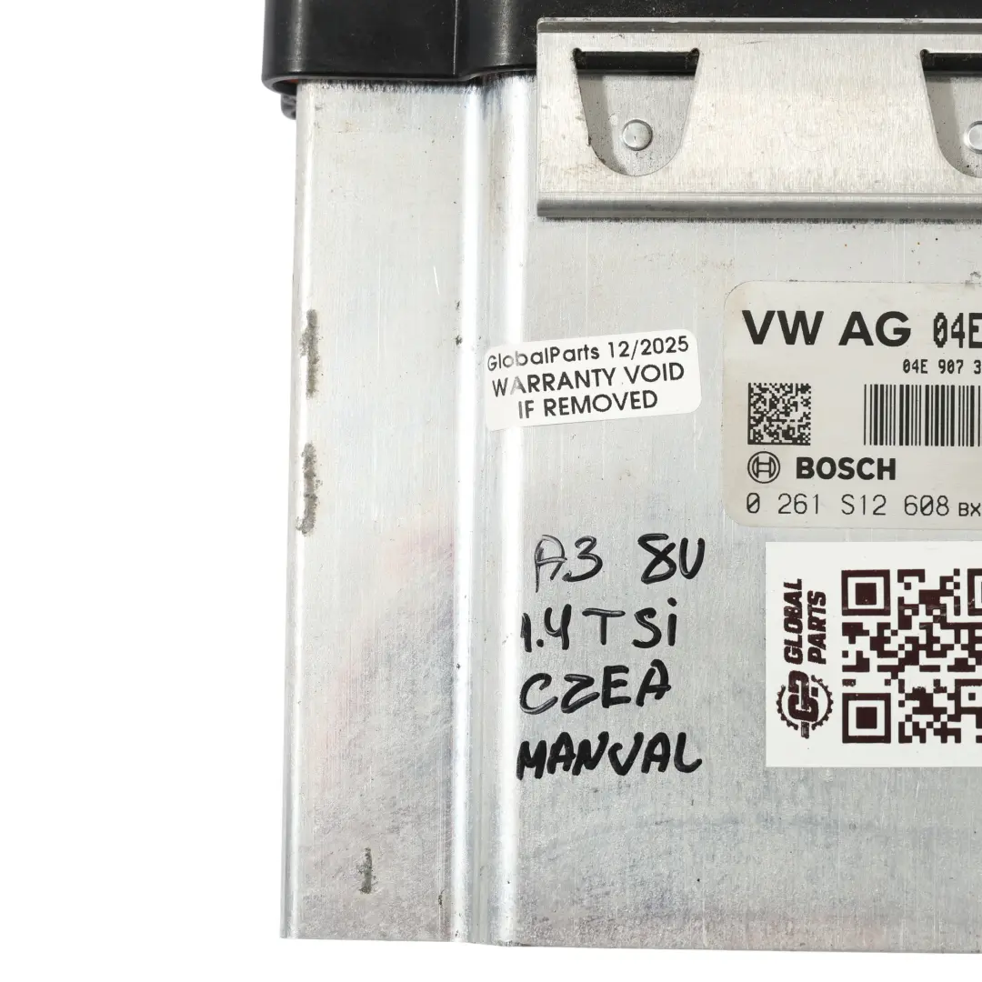 CZEA Module Commande Moteur ECU 04E907309A Manuel pour Audi A3 8V 1.4 TFSI à propos du numéro de pièce 04E907309BJ Audi A3 8V 1.4 TFSI CZEA Module Commande Moteur ECU 04E907309A Manuel - SKU 04E907309BJ - Numéro de pièce 04E907309BJ