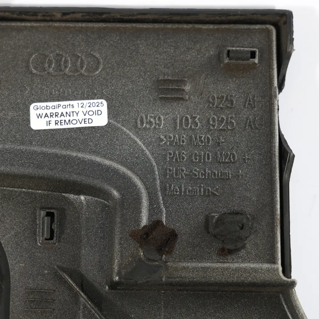 4F Engine Top Cover Trim Panel V6 3.0 TDI to Audi A6 C6 with Part number 059103925AG Audi A6 C6 4F Engine Top Cover Trim Panel V6 3.0 TDI - SKU 059103925AG - Part number 059103925AG