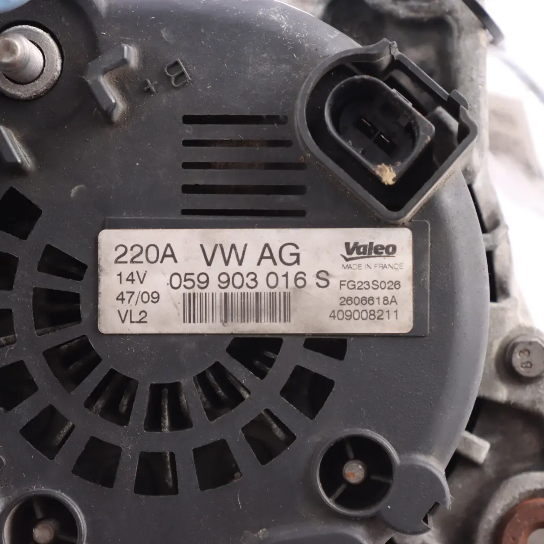 Alternator Generator 220A 14V 3.0 TDI to Porsche Cayenne 955 9PA with Part number 059903016S Porsche Cayenne 955 9PA Alternator Generator 220A 14V 3.0 TDI - SKU 059903016S - Part number 059903016S