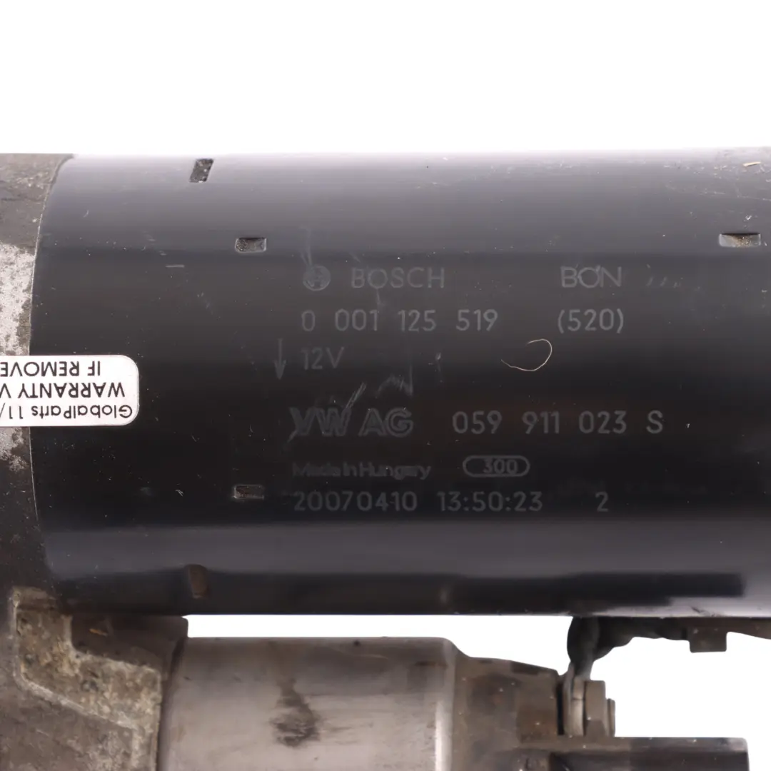 Volkswagen Touareg 7L 3.0 TDI Starter Motor 12V - SKU 059911023S - Part number 059911023S