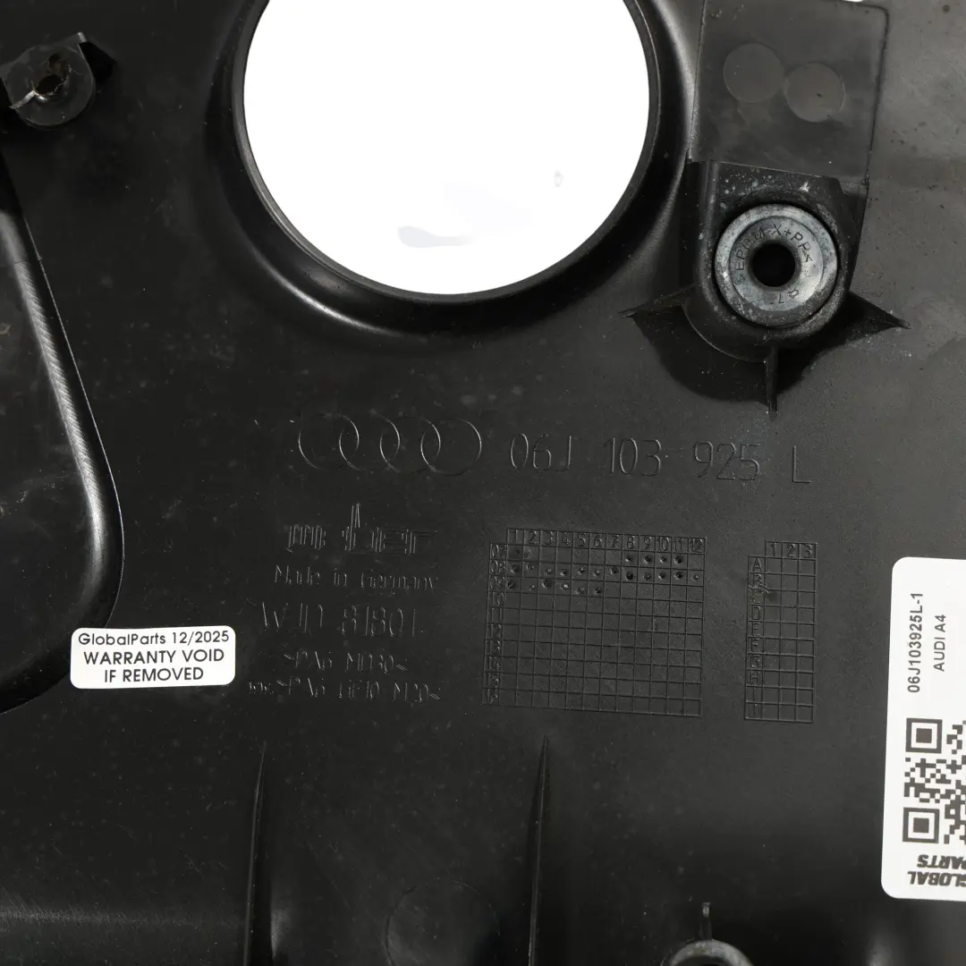 Cache Supérieur De Moteur 1.8 2.0 TFSI Essence pour Audi A4 B8 A5 8T à propos du numéro de pièce 06J103925L Audi A4 B8 A5 8T Cache Supérieur De Moteur 1.8 2.0 TFSI Essence - SKU 06J103925L-1 - Numéro de pièce 06J103925L