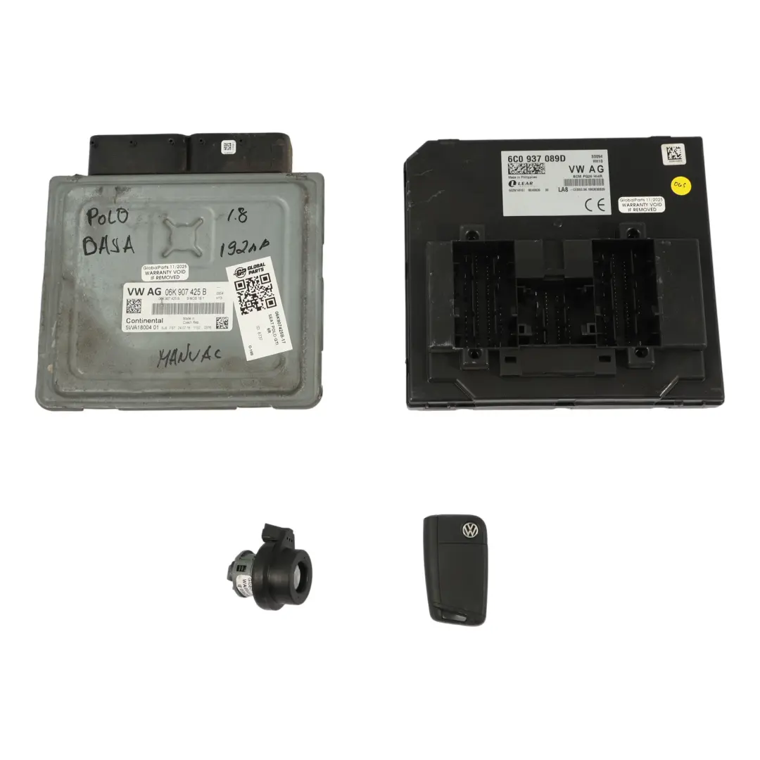 Volkswagen Polo GTI 6R 1.8 TSI DAJA 192HP Engine ECU Kit BCM + Key - SKU 06K907425B-17 - Part number 06K907425B