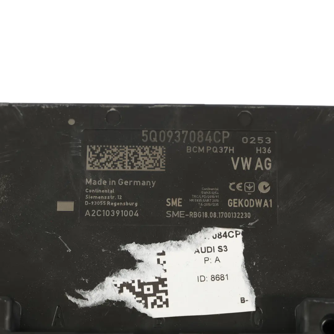 Audi S3 8V 2.0 TFSI DJHA 310HP Quattro Motor Kit ECU BCM + Llave - SKU 06K907425B-18 - Número de pieza 06K907425B