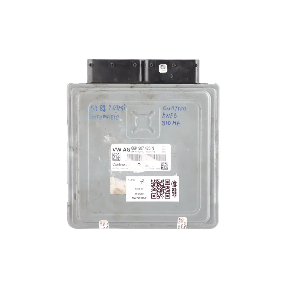 8Y 2.0 TFSI DNFB 310HP Quattro Engine ECU Kit Automatic to Audi S3 with Part number 06K907425N Audi S3 8Y 2.0 TFSI DNFB 310HP Quattro Engine ECU Kit Automatic - SKU 06K907425N - Part number 06K907425N