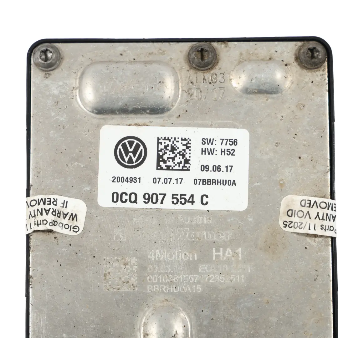 Hinterachsdifferenzialmodul Quattro Steuergerät für Audi A3 S3 8V mit Teilenummer 0CQ907554C Audi A3 S3 8V Hinterachsdifferenzialmodul Quattro Steuergerät - SKU 0CQ907554C - Teilenummer 0CQ907554C