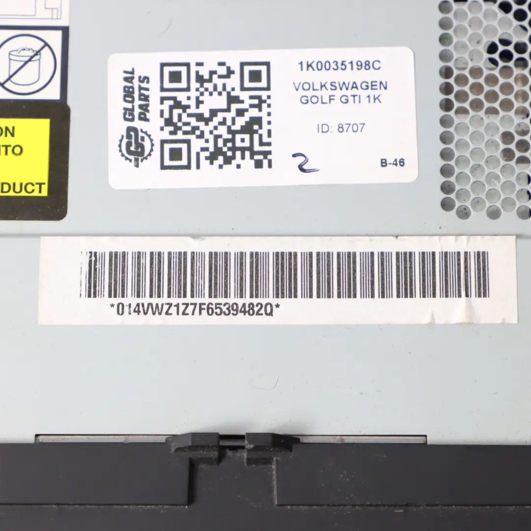 Volkswagen Golf Mk5 Radio CD Navigation NAVI Steuergerät Modul - SKU 1K0035198C - Teilenummer 1K0035198C