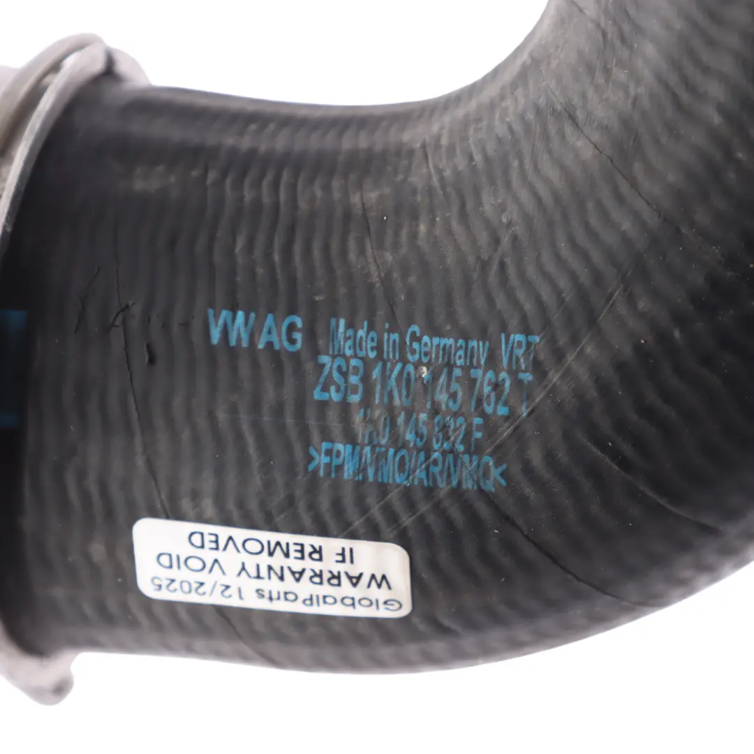 Mk3 1.4 TSI Petrol Intercooler Pipe Hose Tube to VW Volkswagen Scirocco with Part number 1K0145762T VW Volkswagen Scirocco Mk3 1.4 TSI Petrol Intercooler Pipe Hose Tube - SKU 1K0145762T - Part number 1K0145762T