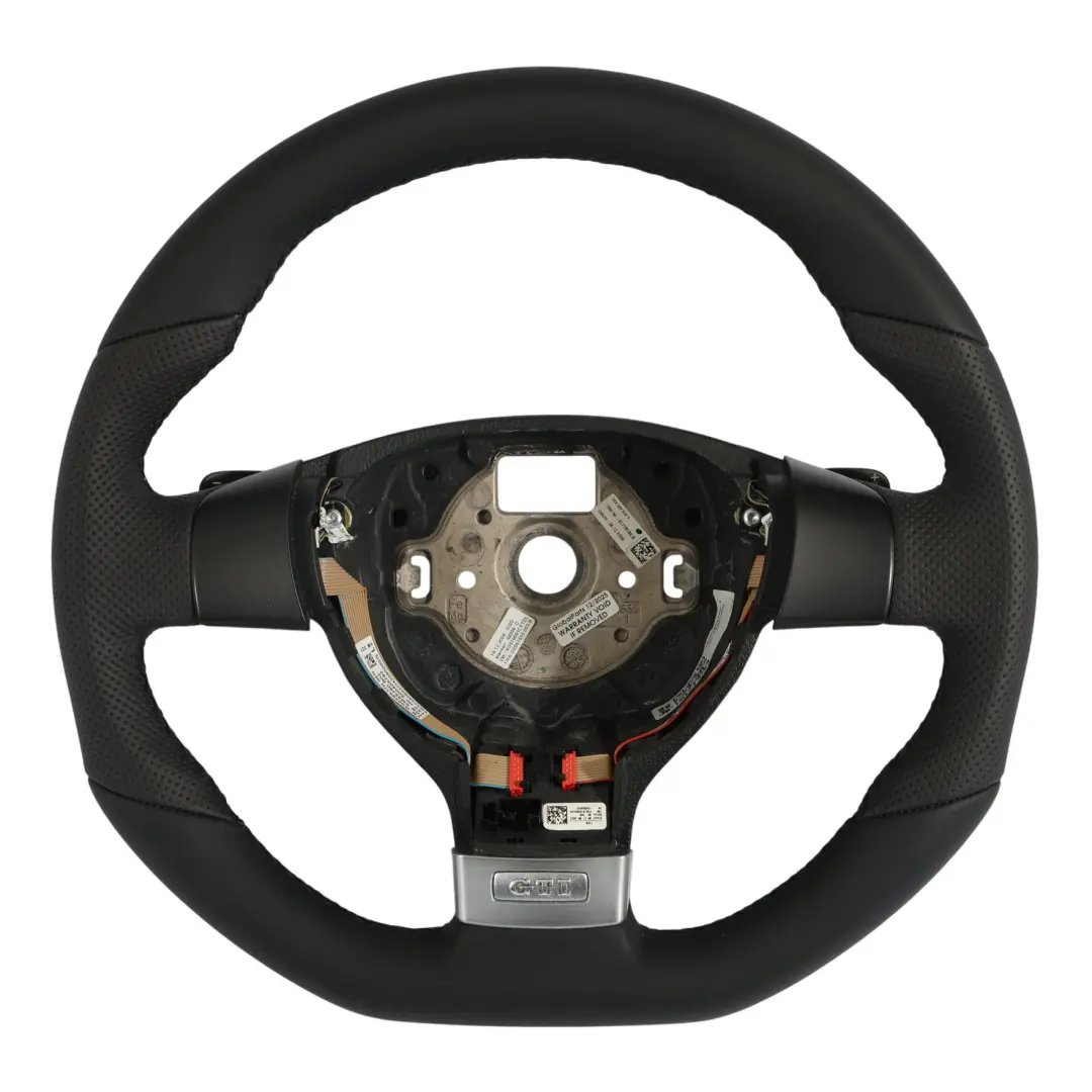 Volkswagen Golf MK5 GTI Kierownica NOWA Czarna Skóra Ścięta - SKU 1K0419091CF-1 - Numer Części 1K0419091CF