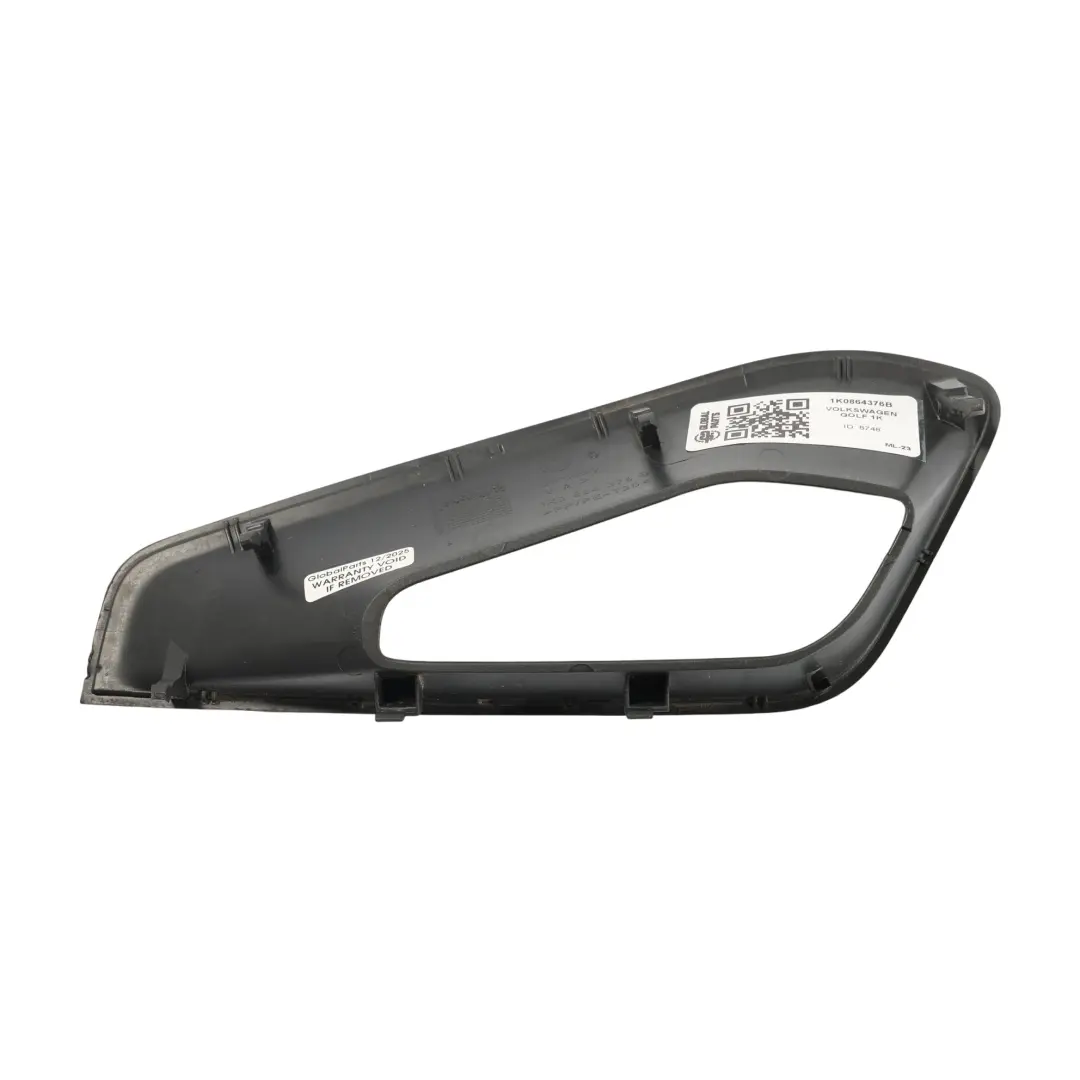 Volkswagen VW Golf 5 Console Centrale Maniglia Destra - SKU 1K0864376B - Numero di parte 1K0864376B