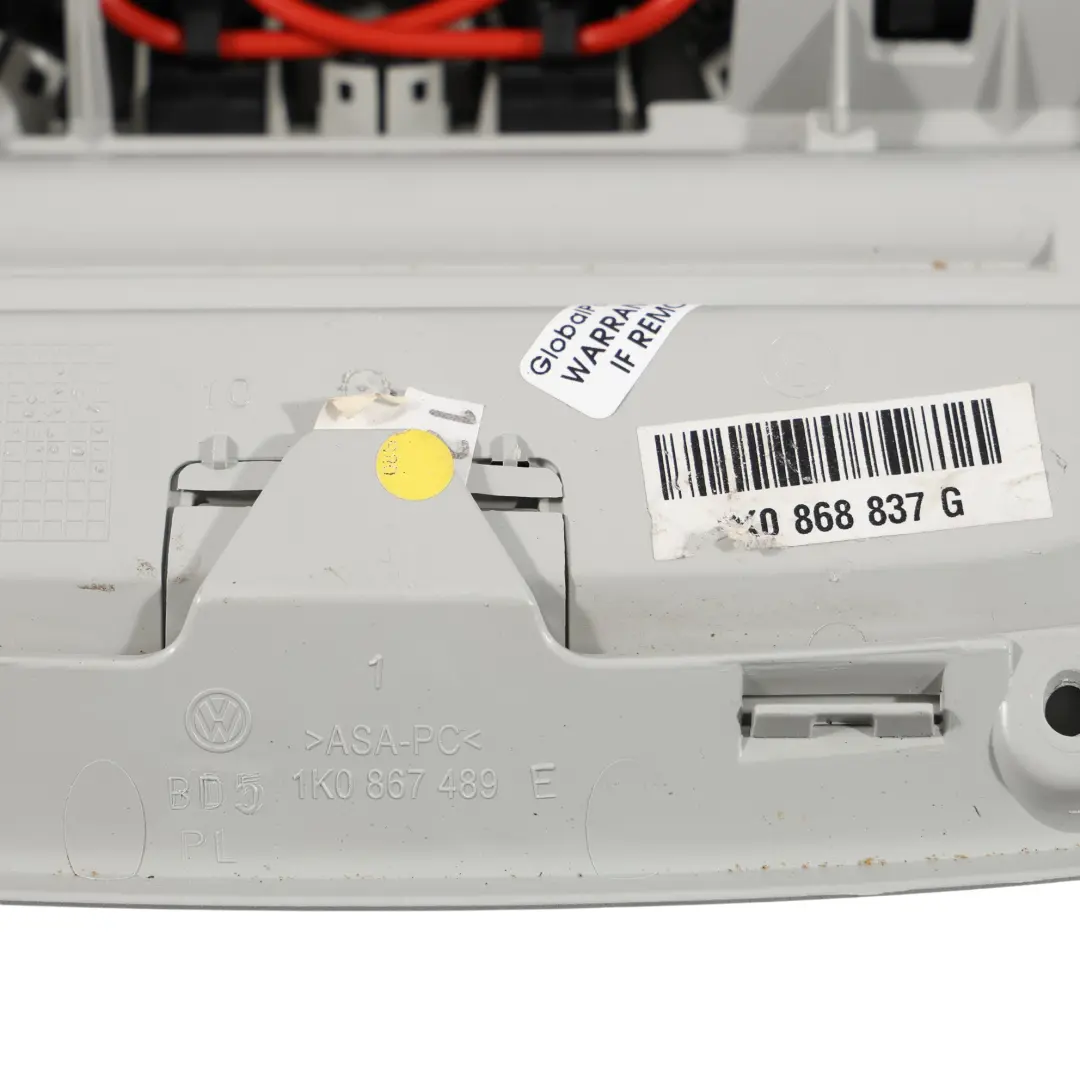 VW Volkswagen Tiguan 5N Techo Luz Interior Panel Interruptor Gris - SKU 1K0868837G-1 - Número de pieza 1K0868837G