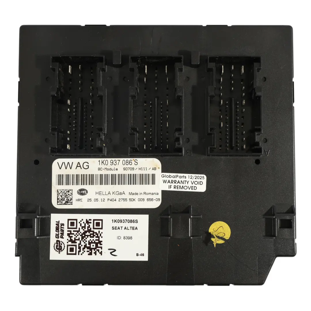 Body Control Comfort Unit Modul BCM für Seat Altea 5P1 mit Teilenummer 1K0937086S Seat Altea 5P1 Body Control Comfort Unit Modul BCM - SKU 1K0937086S - Teilenummer 1K0937086S