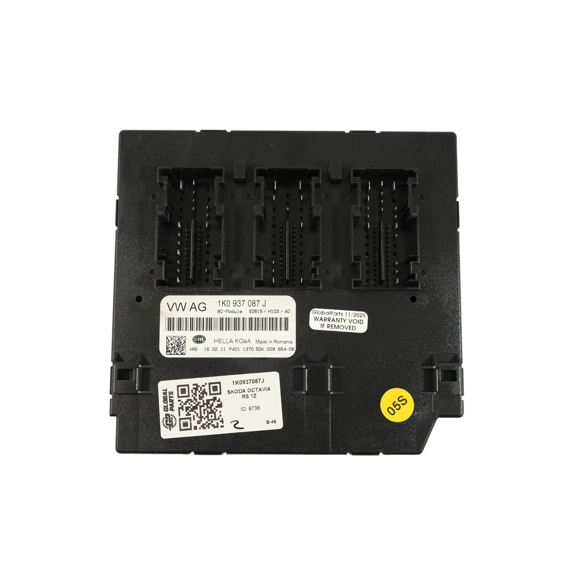 Skoda Octavia II Body Control Module Convenience Unit BCM ECU 1K0937087J