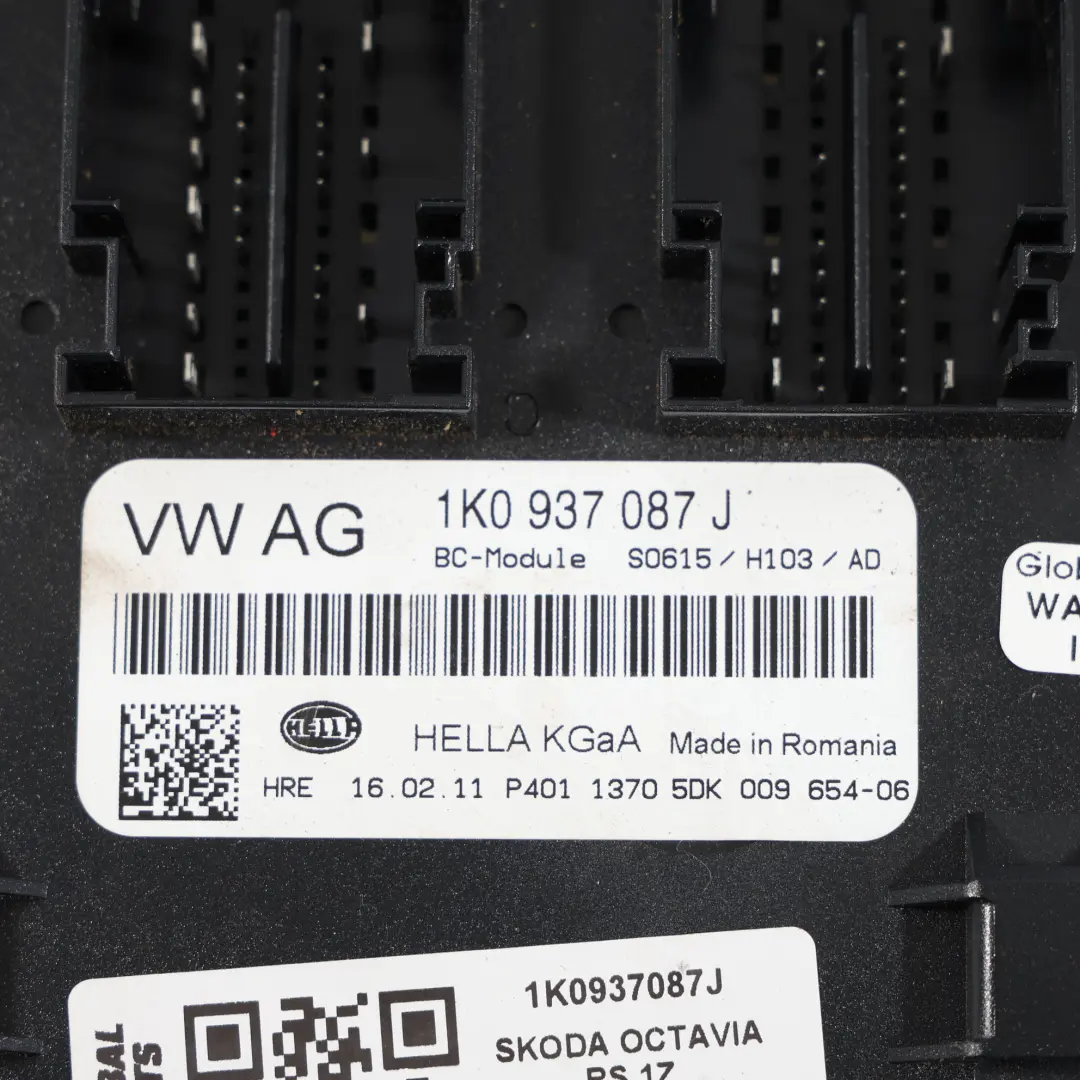 Body Control Module Convenience Unit BCM ECU to Skoda Octavia II with Part number 1K0937087J Skoda Octavia II Body Control Module Convenience Unit BCM ECU - SKU 1K0937087J - Part number 1K0937087J