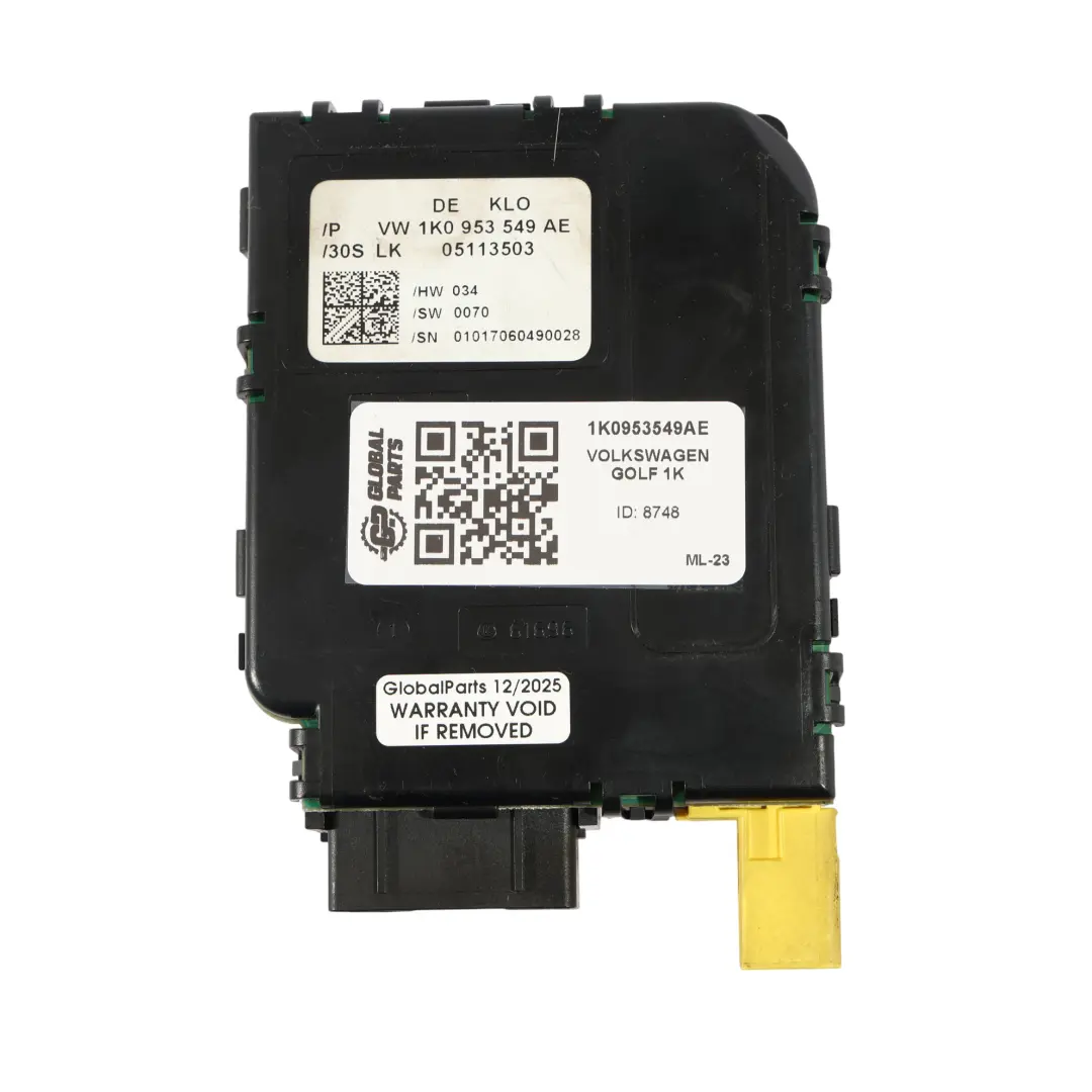 Módulo De Dirección Control De La Columna Del Volante ECU para VW Golf 5 con número de pieza 1K0953549AE VW Golf 5 Módulo De Dirección Control De La Columna Del Volante ECU - SKU 1K0953549AE - Número de pieza 1K0953549AE