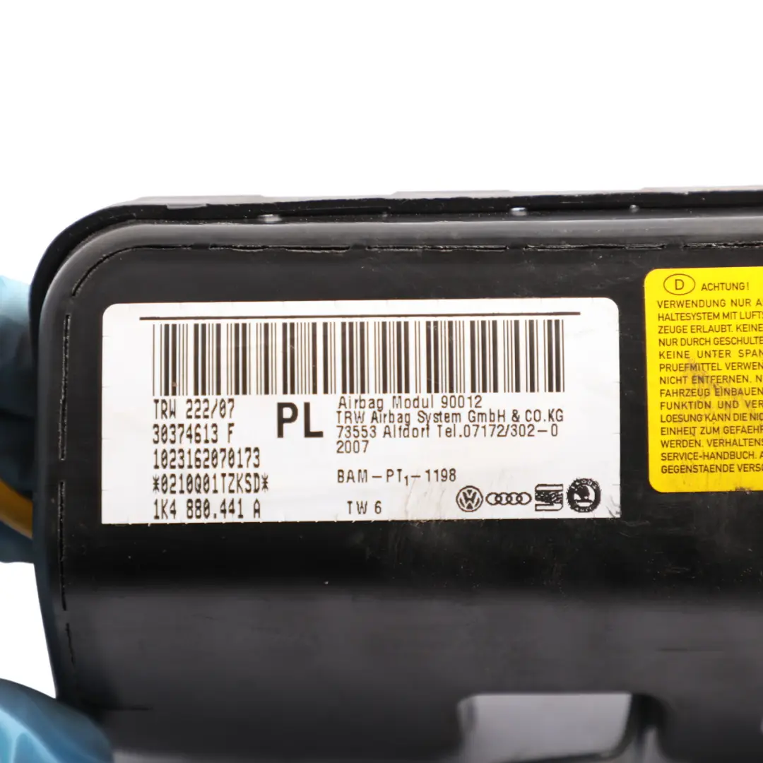 1P Audi A3 8P Rear Seat Bench Bolster Air Module Left N/S to Seat Leon with Part number 1K4880441A Seat Leon 1P Audi A3 8P Rear Seat Bench Bolster Air Module Left N/S - SKU 1K4880441A - Part number 1K4880441A