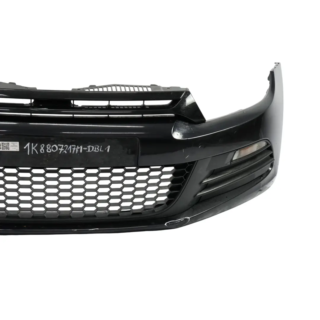 Volkswagen VW Scirocco Mk3 Front Bumper Trim Panel Covering Deep Black - C9X - SKU 1K8807217M-DBL1 - Part number 1K8807217M