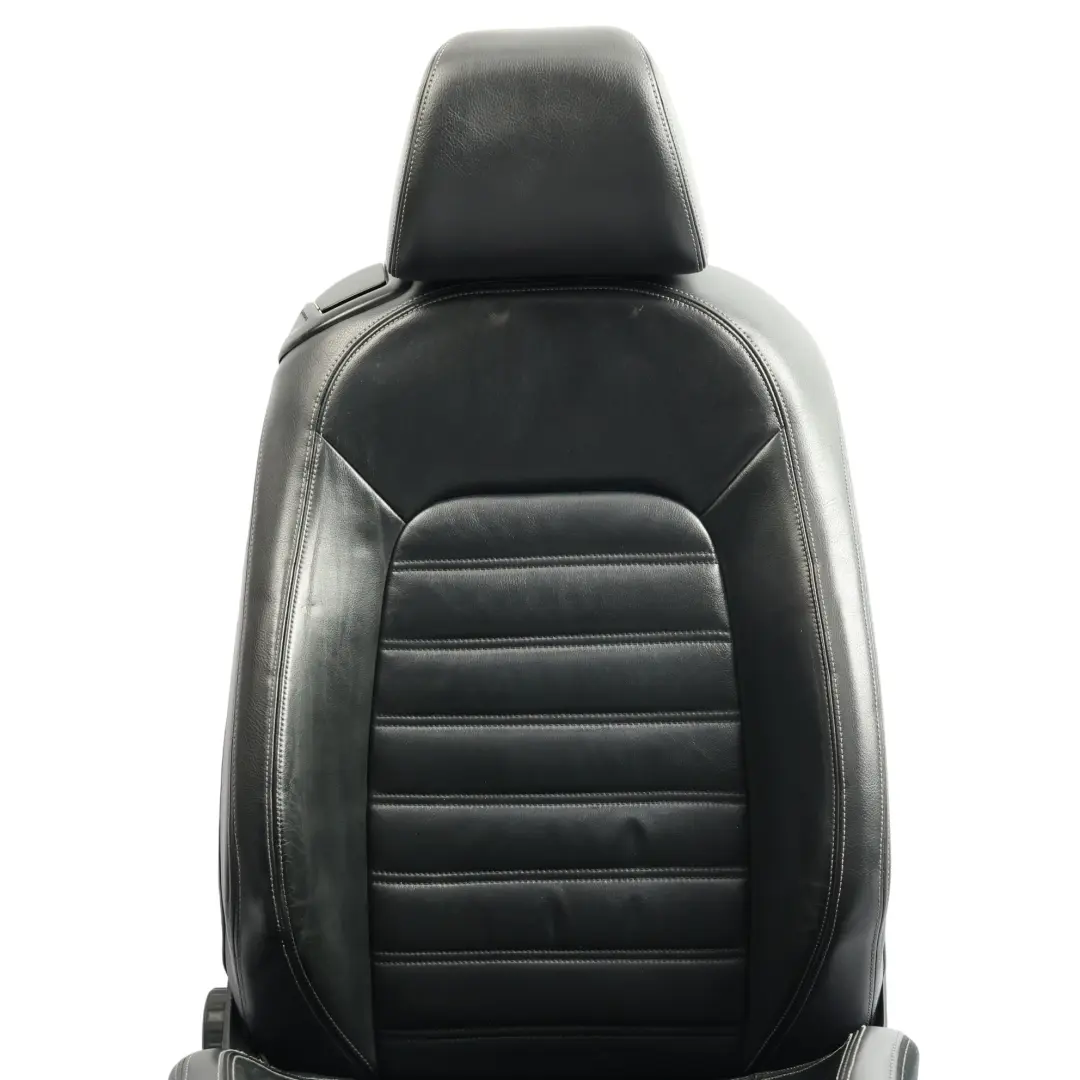 Volkswagen Scirocco Mk3 3 Door Front Seat Heated Leather Black Grey Right O/S - SKU 1K8881806AS-1 - Part number 1K8881806AS