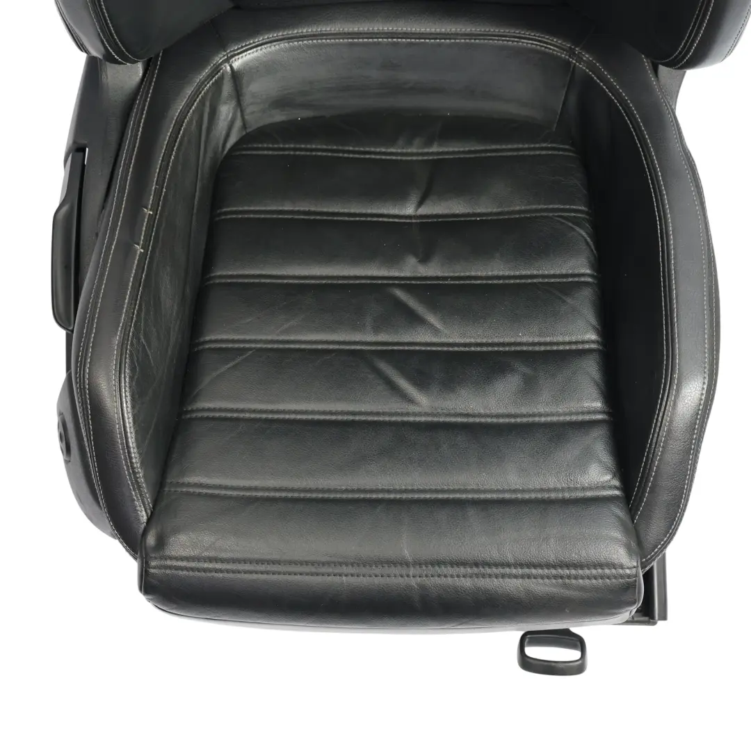Volkswagen Scirocco Mk3 3 Door Front Seat Heated Leather Black Grey Right O/S - SKU 1K8881806AS-1 - Part number 1K8881806AS