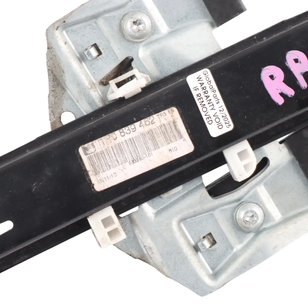 Mk2 1P Window Lifter Regulator Mechanism Rear Right O/S to Seat Leon with Part number 1P0839462 Seat Leon Mk2 1P Window Lifter Regulator Mechanism Rear Right O/S - SKU 1P0839462 - Part number 1P0839462