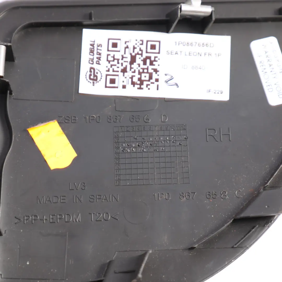 1P Bootlid Tailgate Liner Panel Trim Rear Right O/S to Seat Leon with Part number 1P0867656D Seat Leon 1P Bootlid Tailgate Liner Panel Trim Rear Right O/S - SKU 1P0867656D - Part number 1P0867656D