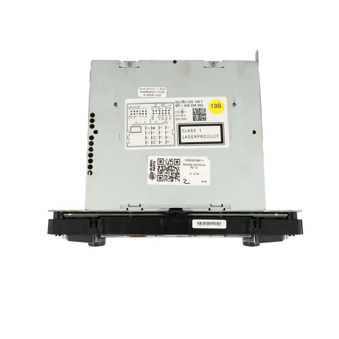 Multimedia Head Unit Bolero Radio CD MP3 Player to Skoda Octavia II with Part number 1Z0035156F Skoda Octavia II Multimedia Head Unit Bolero Radio CD MP3 Player - SKU 1Z0035156F-1 - Part number 1Z0035156F