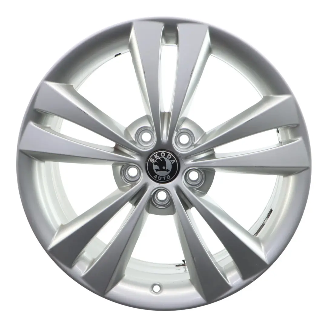 Skoda Octavia RS Mk2 Silberne Leichtmetallfelge Felge 18" 7.5J ET:51 - SKU 1Z0601025AD-1 - Teilenummer 1Z0601025AD