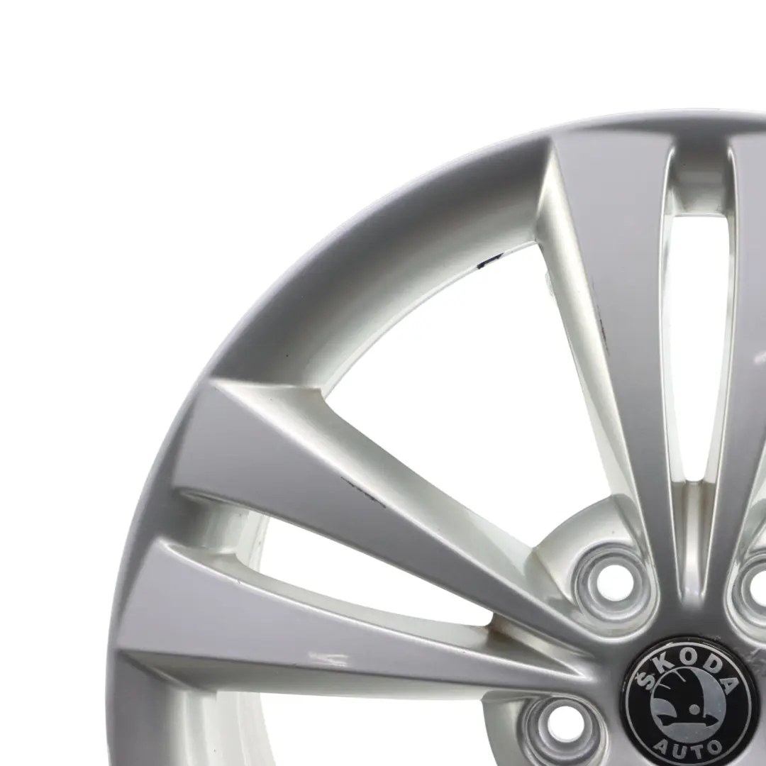 Skoda Octavia RS Mk2 Srebrna Felga Aluminiowa 18" 7.5J ET:51 - SKU 1Z0601025AD-1 - Numer Części 1Z0601025AD