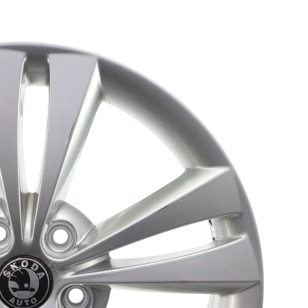 Skoda Octavia RS Mk2 Srebrna Felga Aluminiowa 18" 7.5J ET:51 - SKU 1Z0601025AD-1 - Numer Części 1Z0601025AD