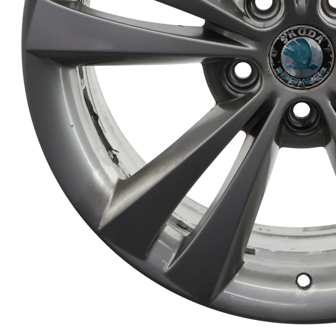 Skoda Octavia RS Mk2 Leichtmetall Felge Silber 18" 7,5J ET:51 - SKU 1Z0601025AD-3 - Teilenummer 1Z0601025AD