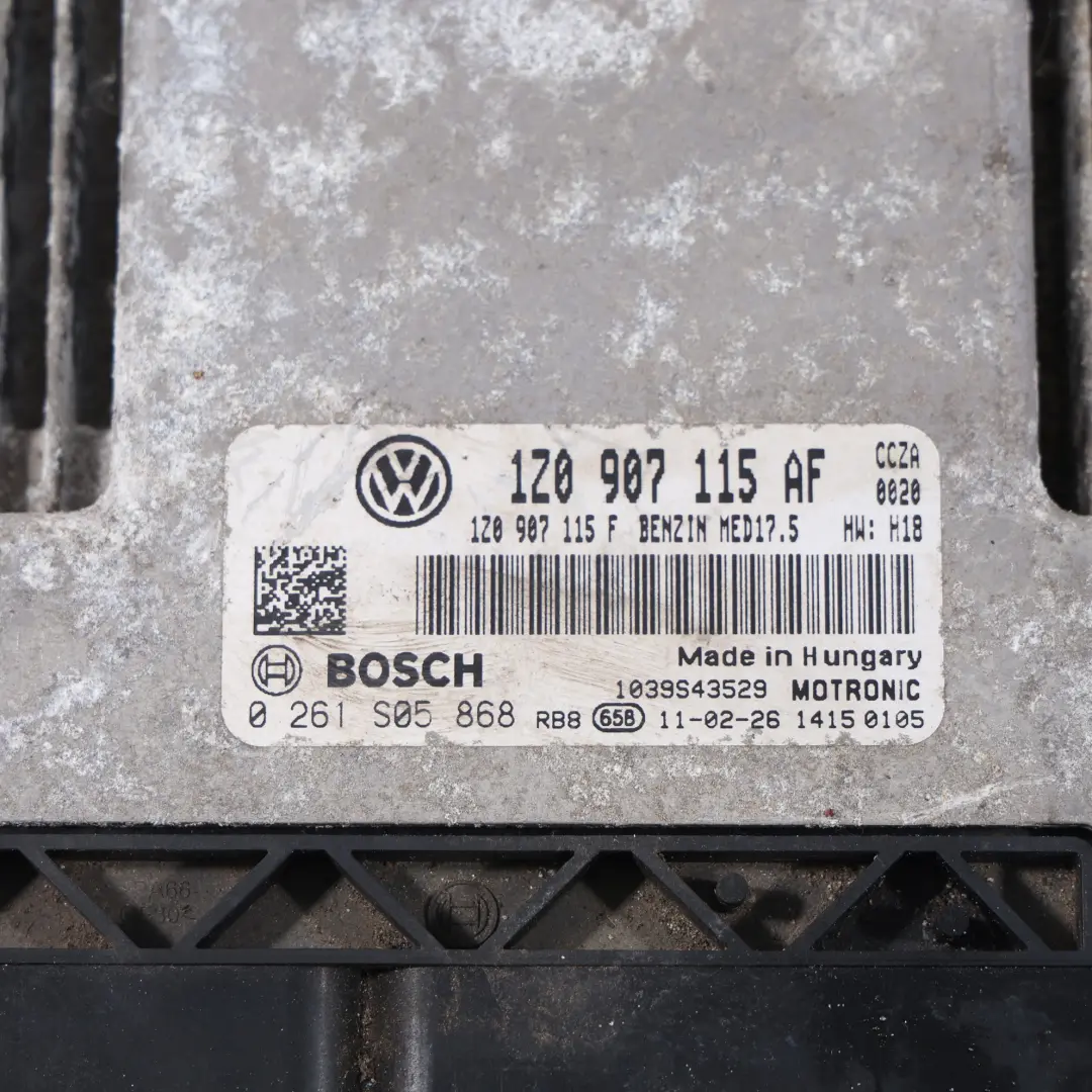 Skoda Octavia RS II 2.0TFSI CCZA 200HP Engine Unit ECU Kit Manual - SKU 1Z0907115AF-1 - Part number 1Z0907115AF