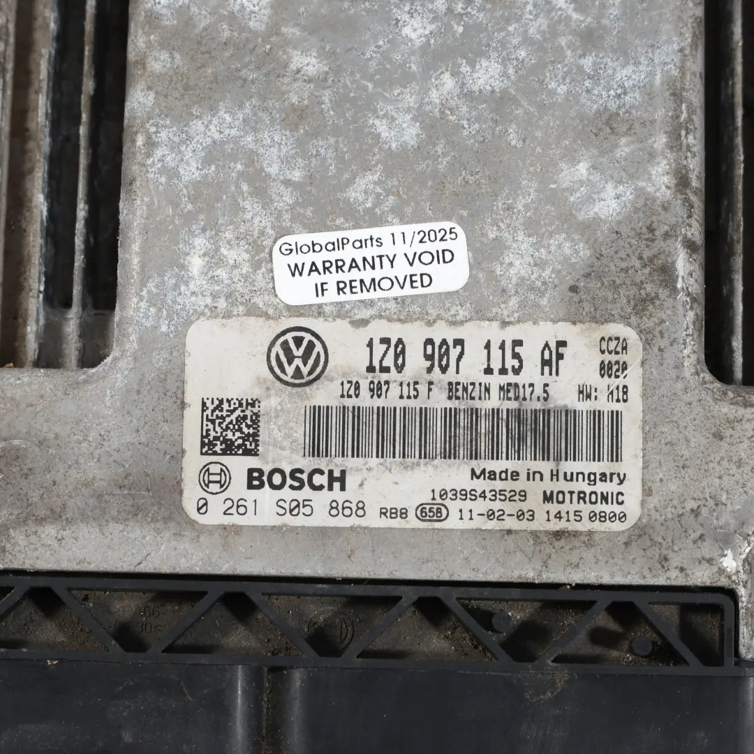 Skoda Octavia RS II 2.0TSI CCZA 200HP ECU Silnika Kit Automat - SKU 1Z0907115AF - Numer Części 1Z0907115AF