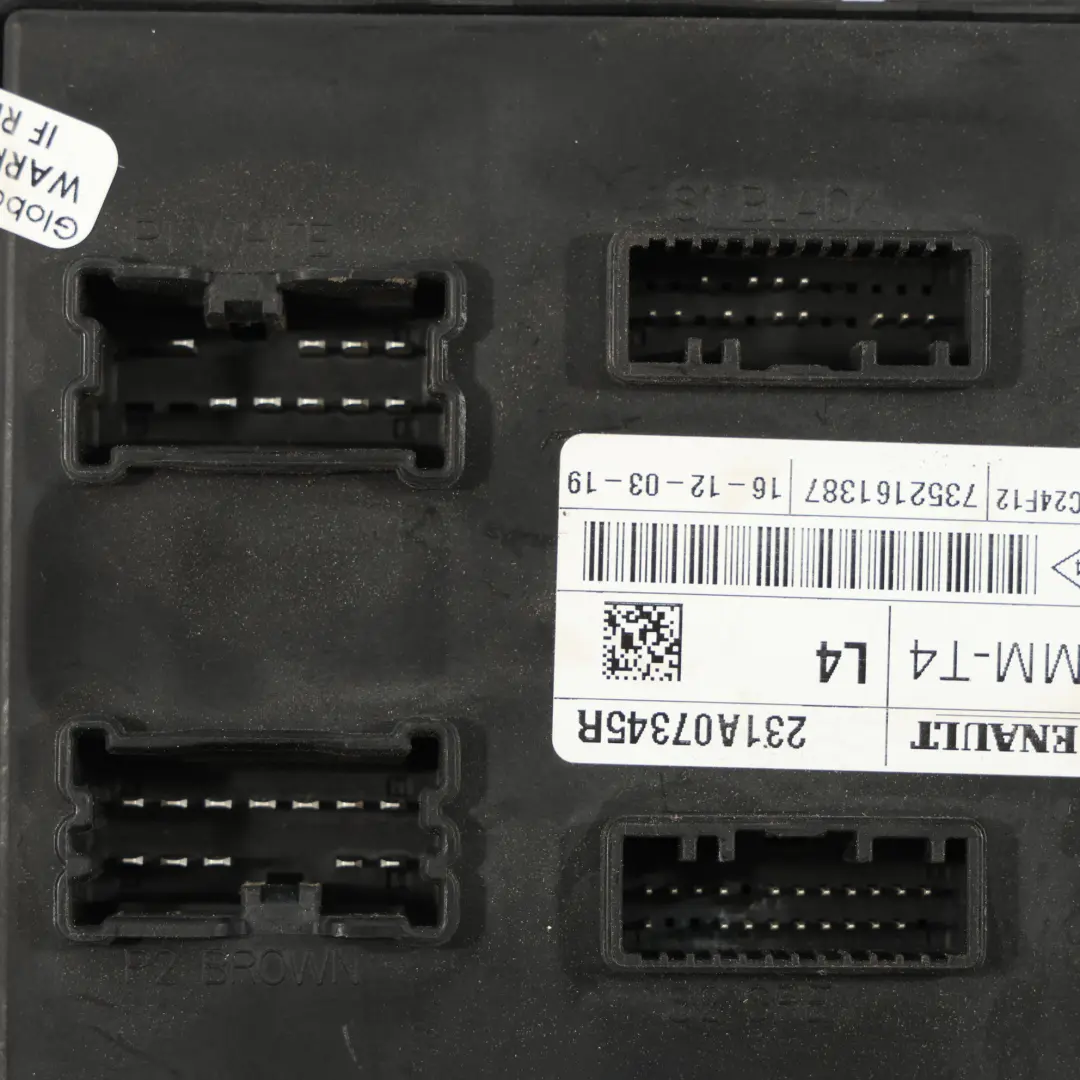 Smart Fortwo C453 Zentrale Tür Verriegelung Steuergerät Modul ECU - SKU 231A07345R - Teilenummer 231A07345R