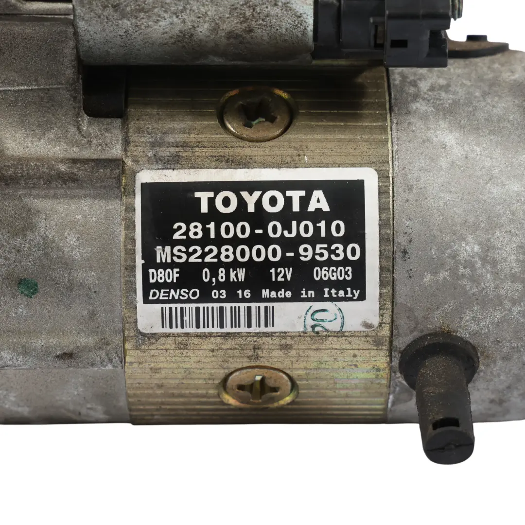 Toyota Yaris Mk1 XP10 Starter Motor Denso Petrol 1.0 - SKU 281000J010 - Part number 281000J010