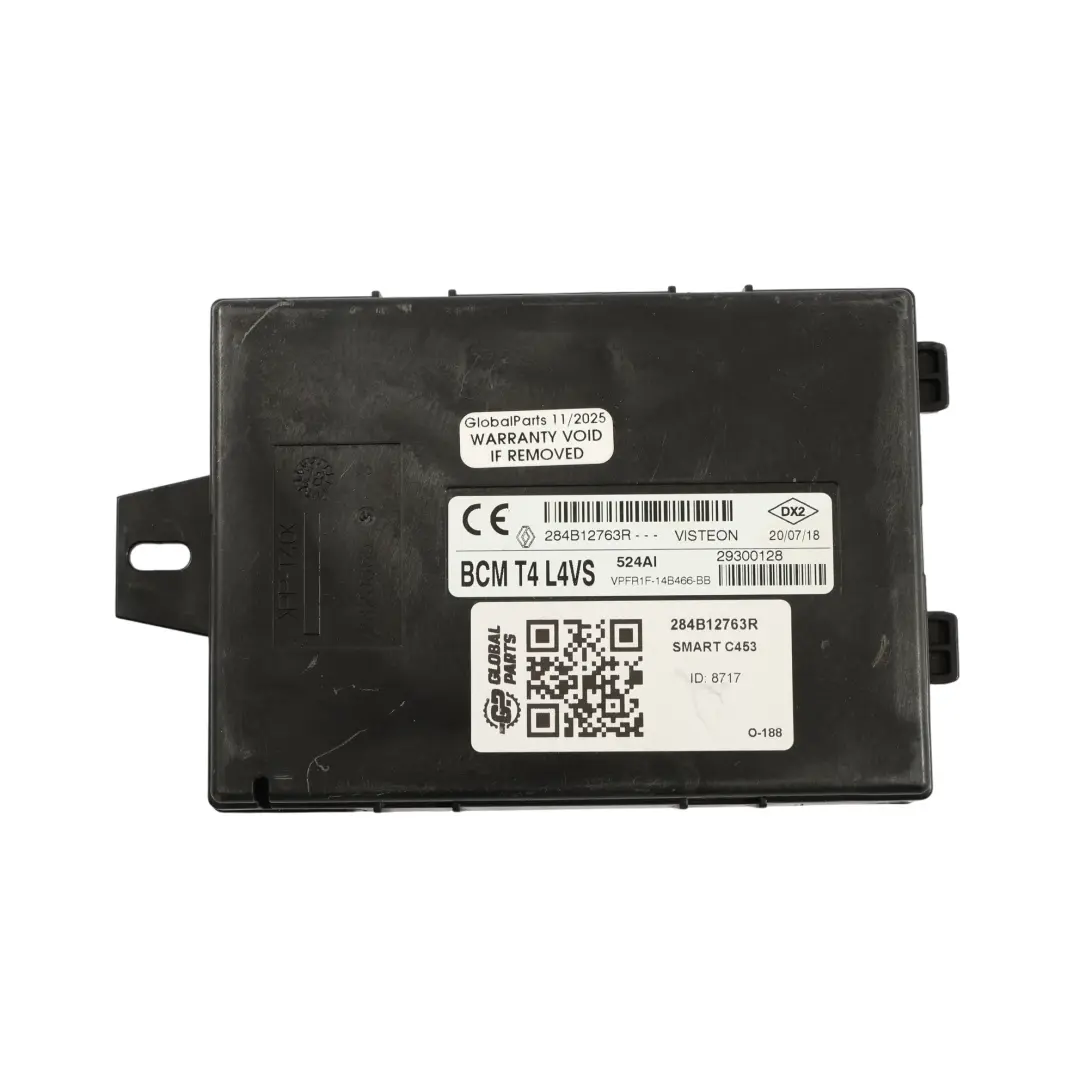 C453 Vauxhall Vivaro Mk2 BCM Body Control Module Unit to Smart ForTwo with Part number 284B12763R Smart ForTwo C453 Vauxhall Vivaro Mk2 BCM Body Control Module Unit - SKU 284B12763R - Part number 284B12763R