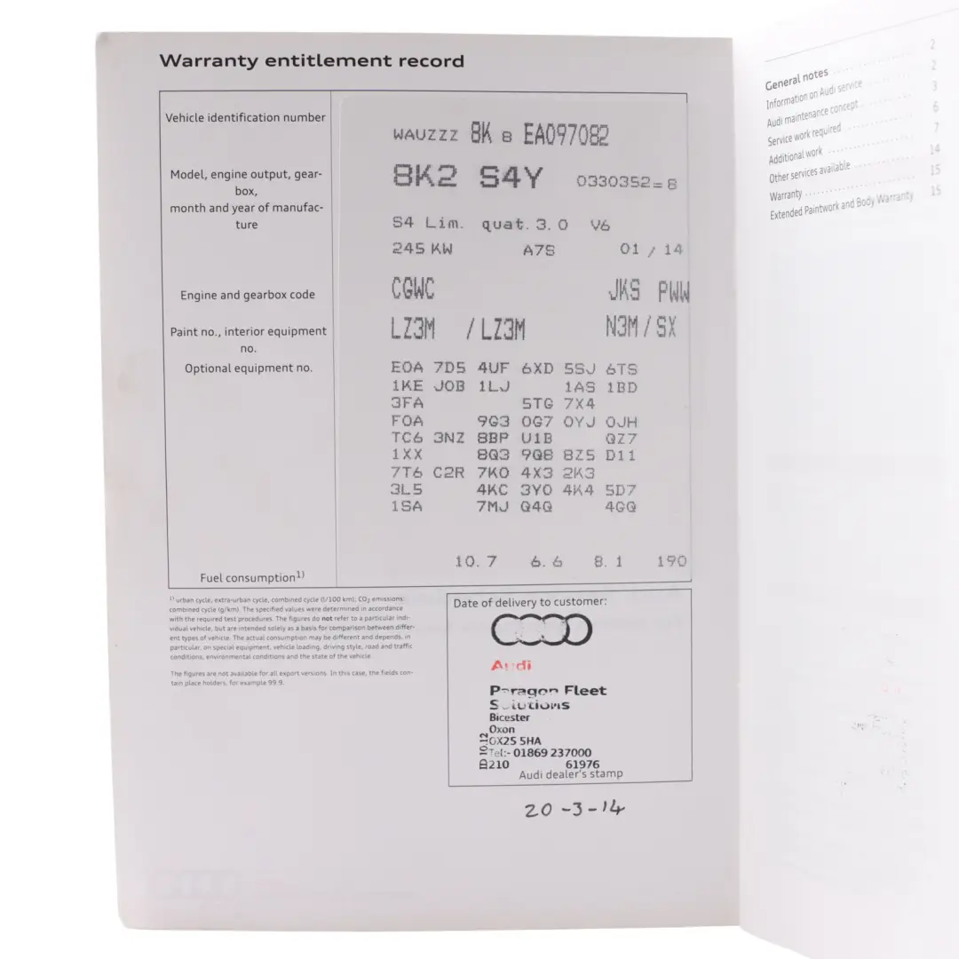 Owner's Handbook Instruction Book Set Wallet Case Pouch to Audi A4 B8 with Part number 2915618K220 Audi A4 B8 Owner's Handbook Instruction Book Set Wallet Case Pouch - SKU 2915618K220-1 - Part number 2915618K220