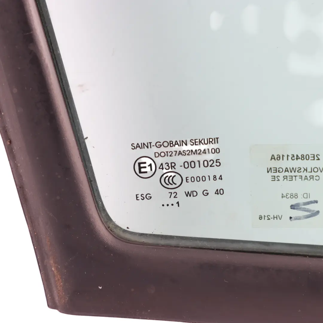 Volkswagen Crafter Mk1 Front Door Window Fixed Glass AS2 Right O/S - SKU 2E0845116A - Part number 2E0845116A