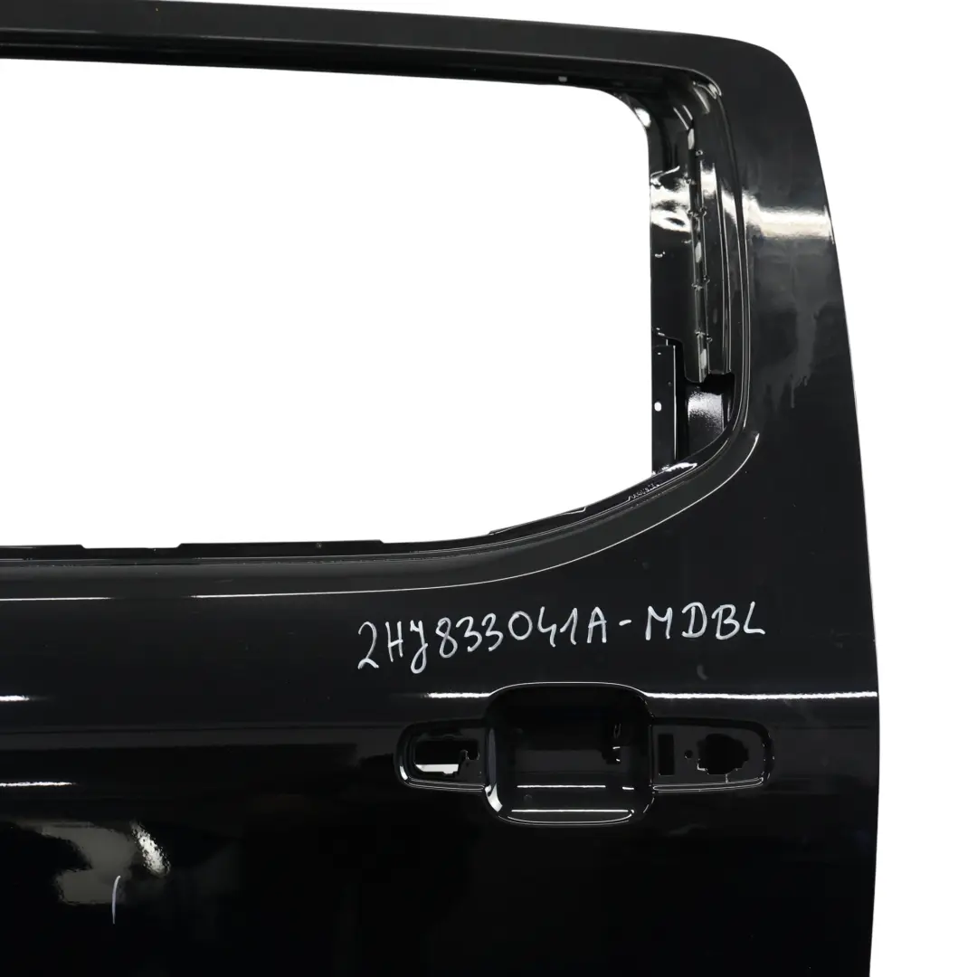 VW Amarok NF Rear Door Left N/S Double Cab Side Door Midnight Black Metallic 2F9 - SKU 2HJ833041A-MDBL - Part number 2HJ833041A