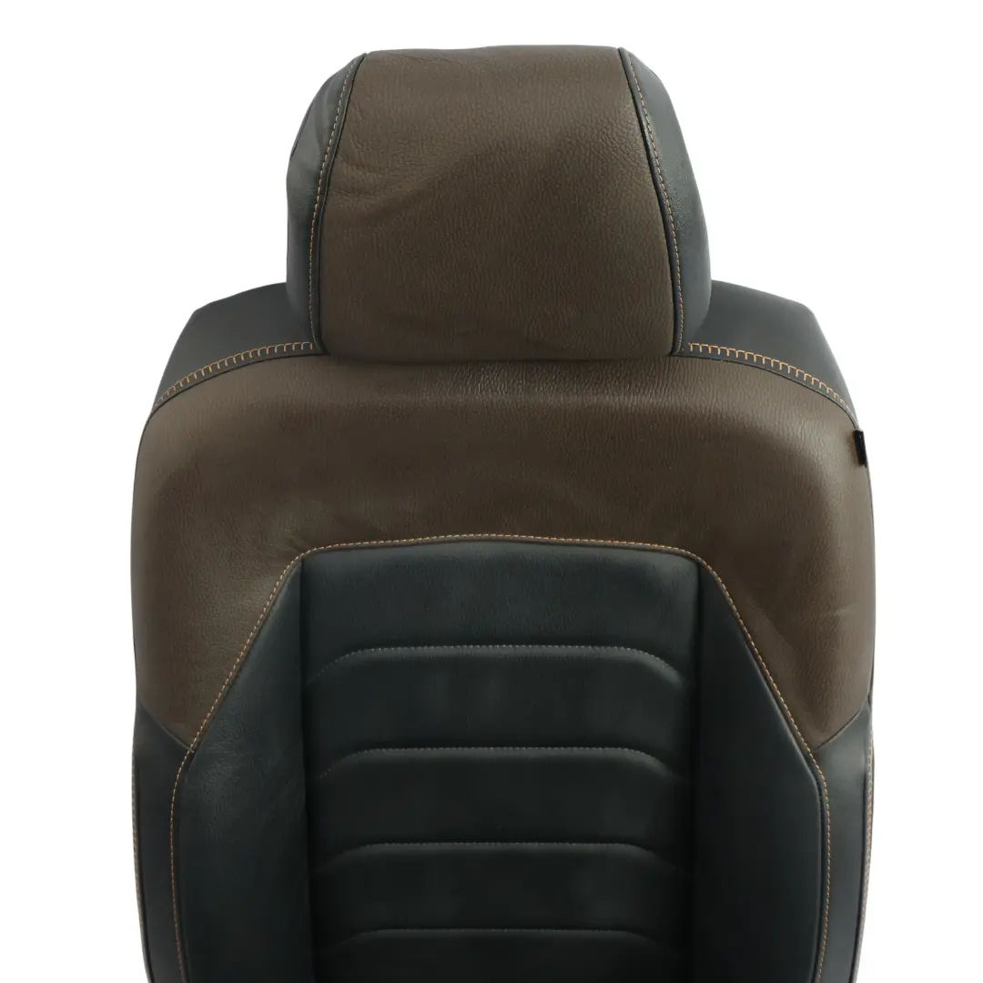 Volkswagen Amarok Mk2 Seat Front Left N/S Interior Heated Leather Black Brown - SKU 2HJ881805CQ-1 - Part number 2HJ881805CQ