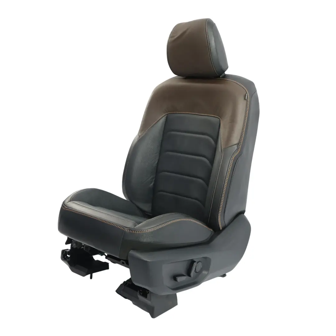 Volkswagen Amarok Mk2 Sedile Anteriore Sinistro Riscaldato Pelle Nero Marrone - SKU 2HJ881805CQ-1 - Numero di parte 2HJ881805CQ