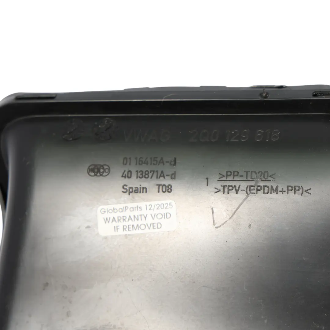 VW Polo MK6 Audi A3 8Y Vorderer Lufteinlass Kanal Slam Blende - SKU 2Q0129618 - Teilenummer 2Q0129618