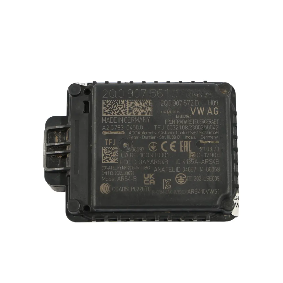 Radar Distanza Distronic Controllo Sensore Modulo per VW Transporter T6 con numero di parte 2Q0907561J VW Transporter T6 Radar Distanza Distronic Controllo Sensore Modulo - SKU 2Q0907561J - Numero di parte 2Q0907561J