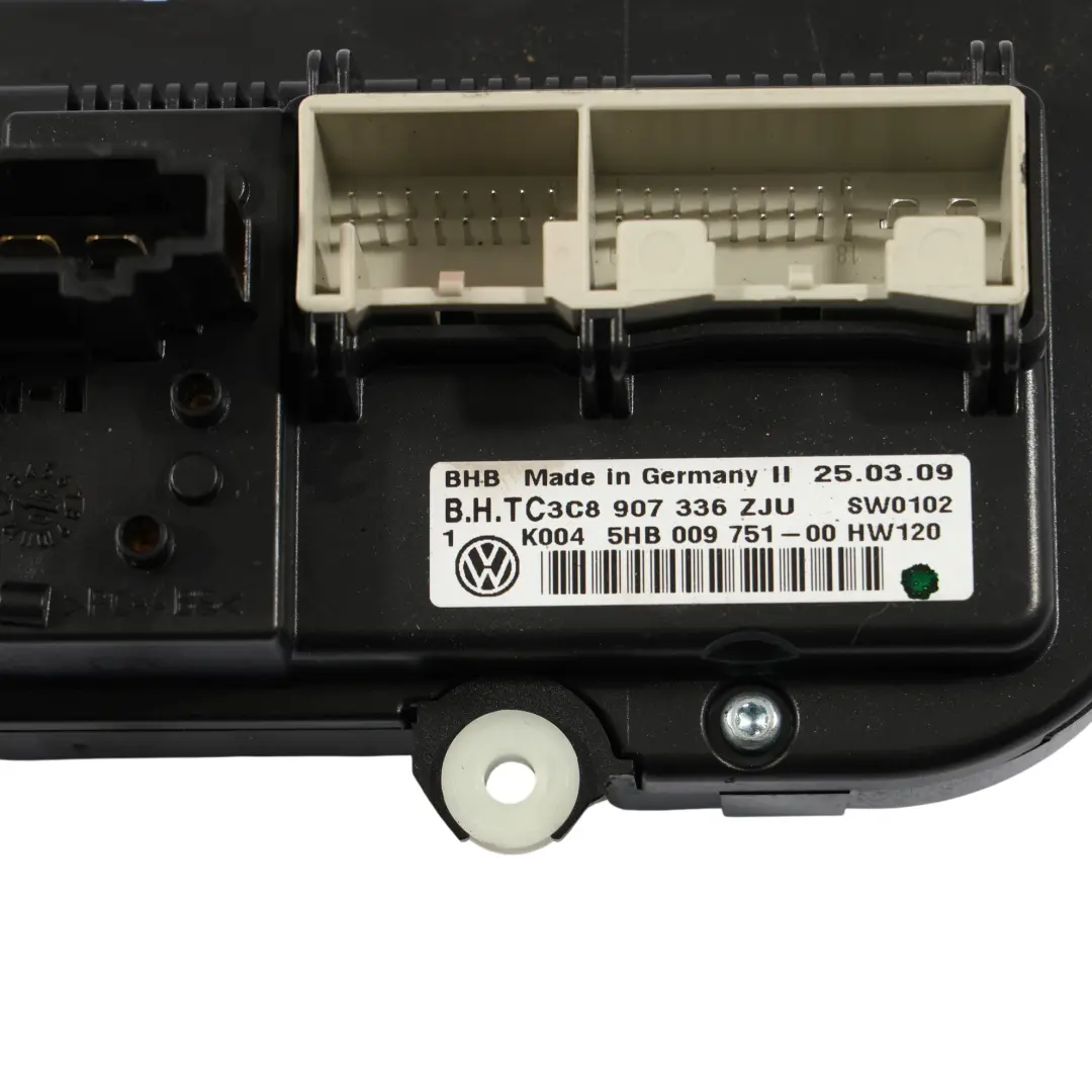 Volkswagen Golf Mk6 Cruscotto Riscaldamento Clima Interruttore - SKU 3C8907336 - Numero di parte 3C8907336