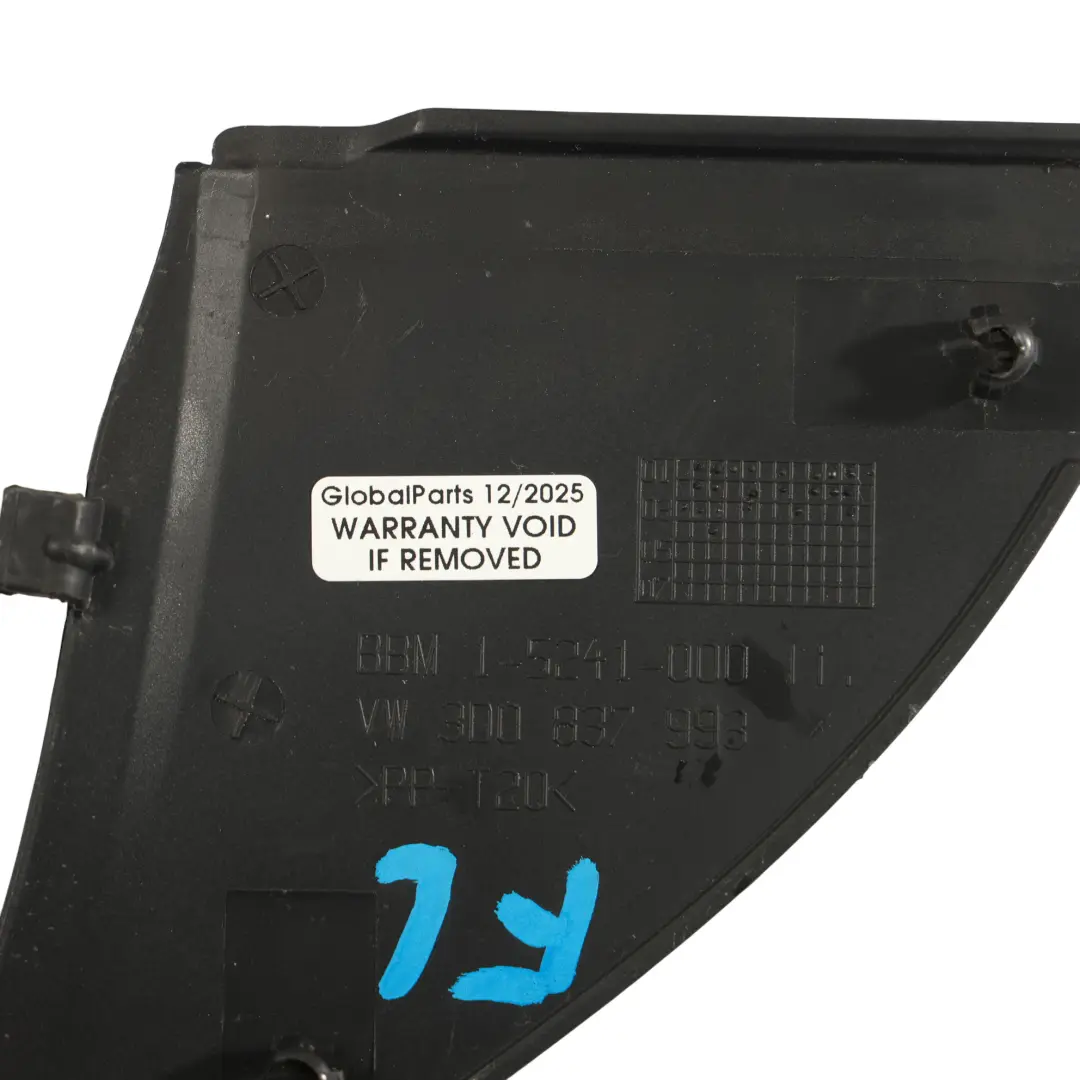 Vordere Tür Fenster Triangle Abdeckung Links für Volkswagen Phaeton 3D mit Teilenummer 3D0837993 Volkswagen Phaeton 3D Vordere Tür Fenster Triangle Abdeckung Links - SKU 3D0837993 - Teilenummer 3D0837993