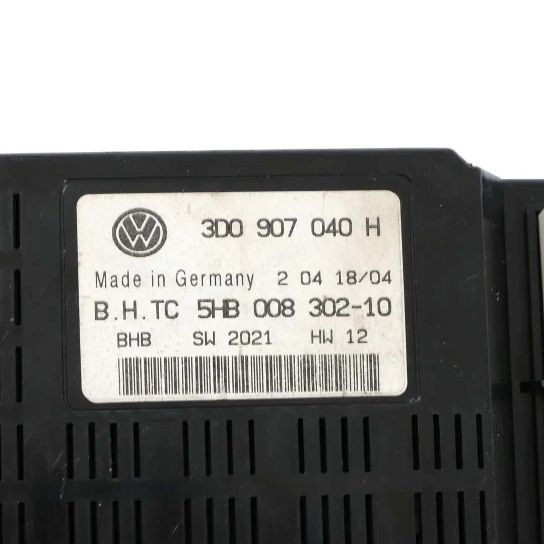 VW Volkswagen Phaeton 3D Module De Commande Climatisation - SKU 3D0907040H - Numéro de pièce 3D0907040H